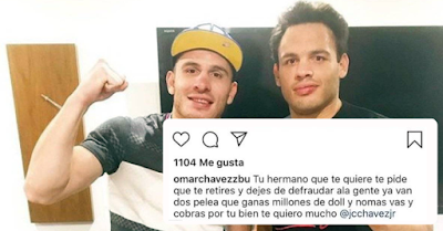 Omar chávez le le pide a su hermano Julio César Chávez Jr. que se retire del boxeo porque es un fraude