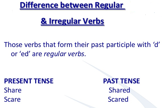 What are the different between regular and irregular verbs in past ...