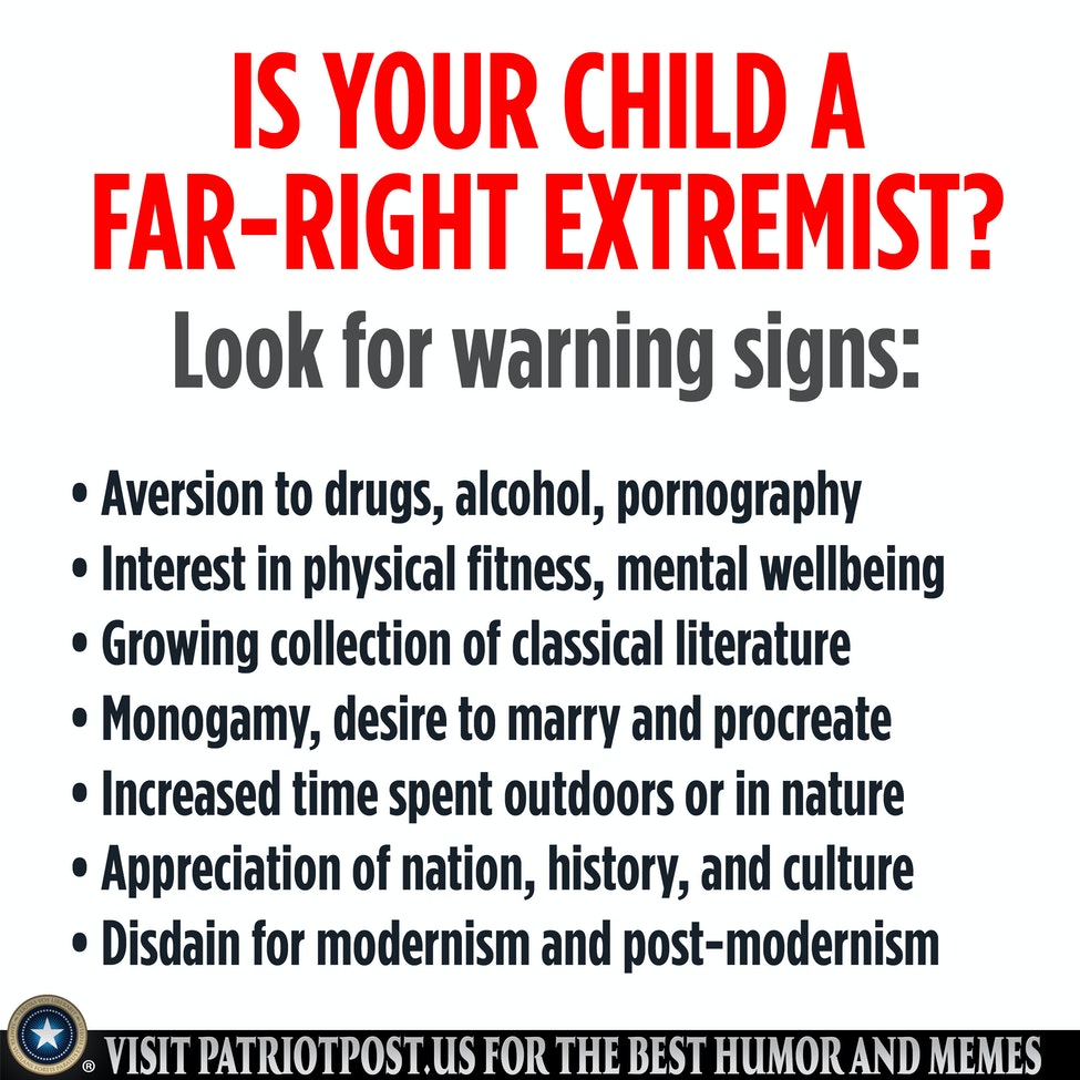 Election Circus How to tell if your child is a right wing extremeist