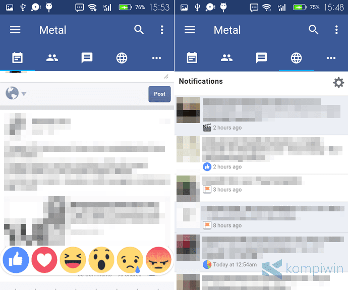 metal app facebook twitter