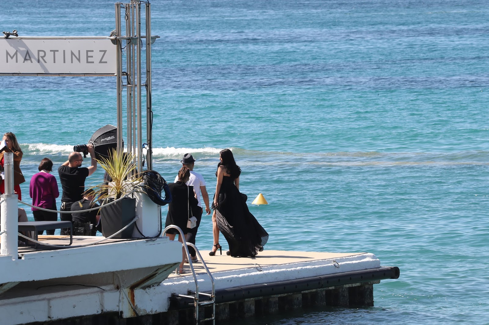 Aishwarya Rai Looks Irresistibly Sexy in Black Dress During a Photoshoot At Martinez Beach During The 70th Cannes Film Festival 2017