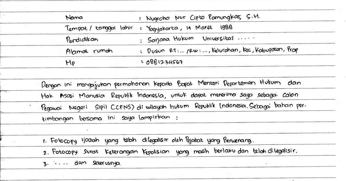 Contoh Surat Lamaran Tulis Tangan Contoh Surat Yang Contoh Surat Lamaran Tulis Tangan Contoh Surat Yang