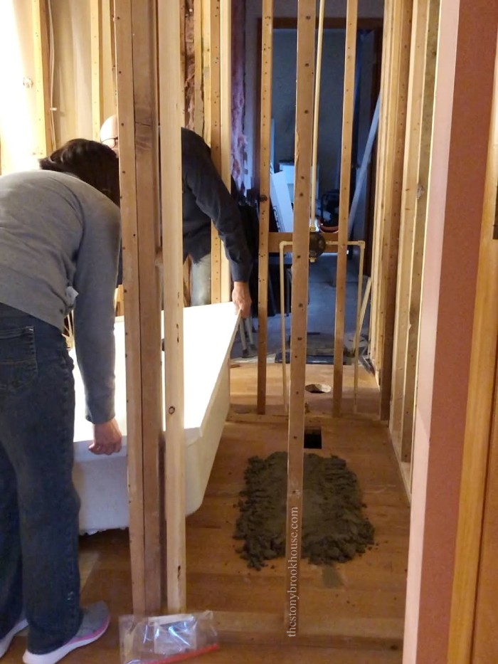 Guest Bathroom Progress! The Stonybrook House