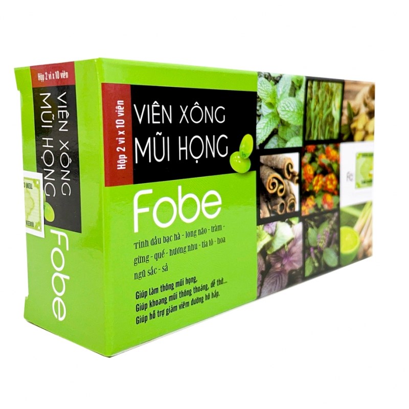 VIÊN XÔNG FOBE TINH DẦU TRÀM BẠC HÀ THÔNG MŨI HỌNG – FOBELIFE