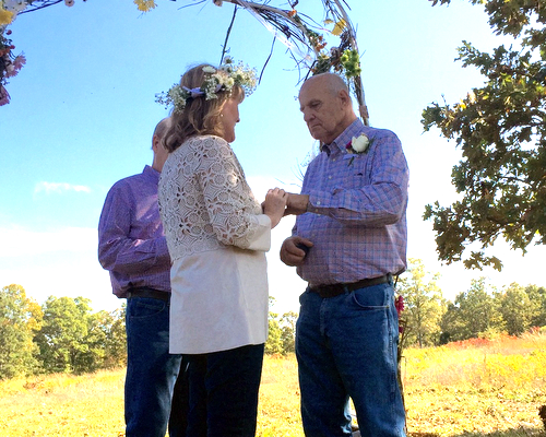 Our wedding in a meadow