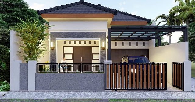 Desain Rumah  Modern 9 x 23 M Memiliki Carport dan Garasi  Terkesan Mewah  Homeshabby com 