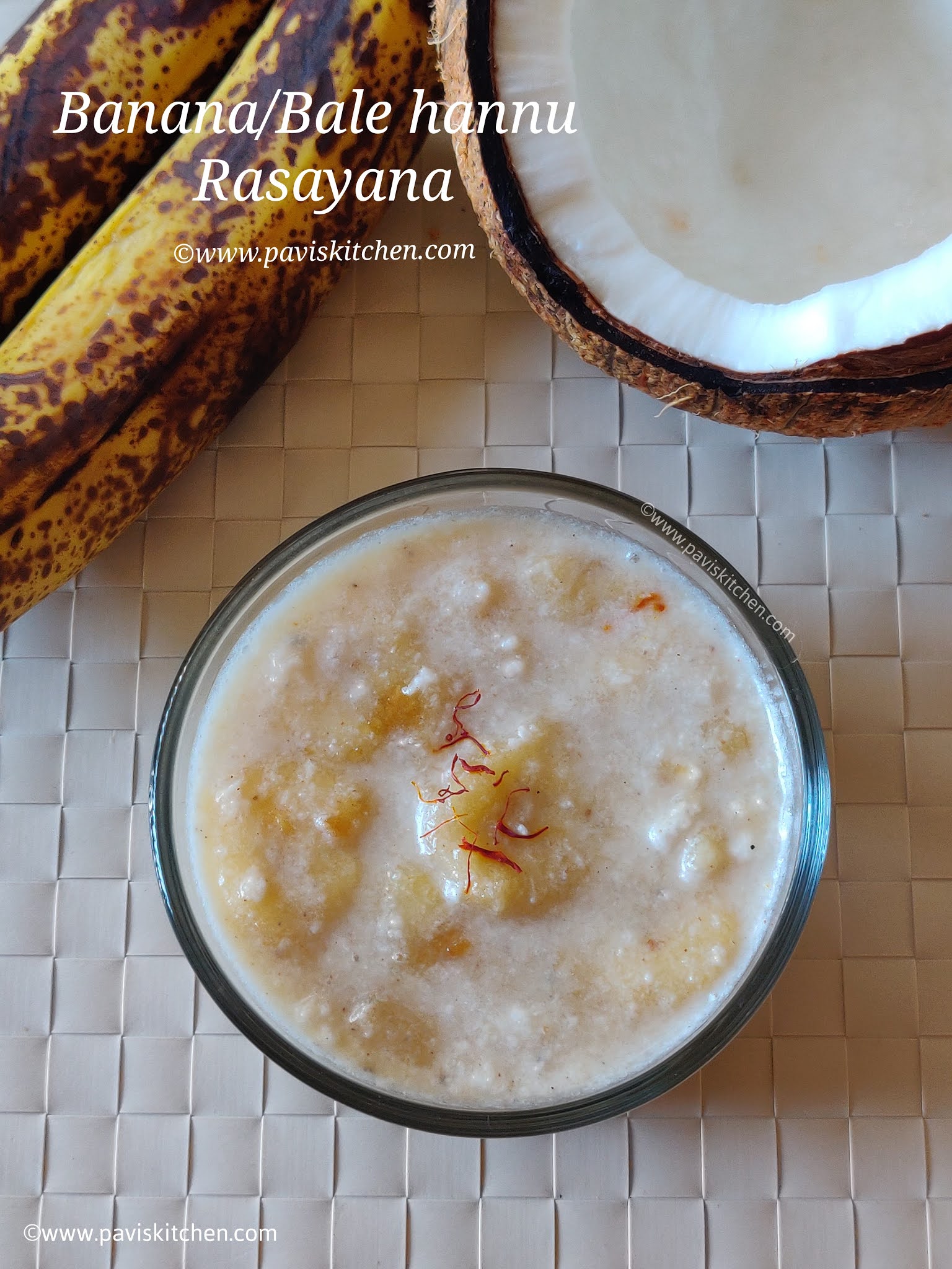 Banana (balehannu) rasayana recipe | Balehannu payasa | Banana kheer | balehannina seehikarane