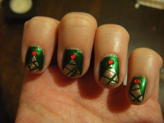 2. "Christmas Tree Nails" - wide 4