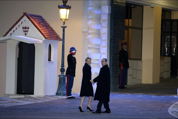 Prince Albert and Princess Charlene attended the "Push the button, Palace in blue" event as part of the World Autism