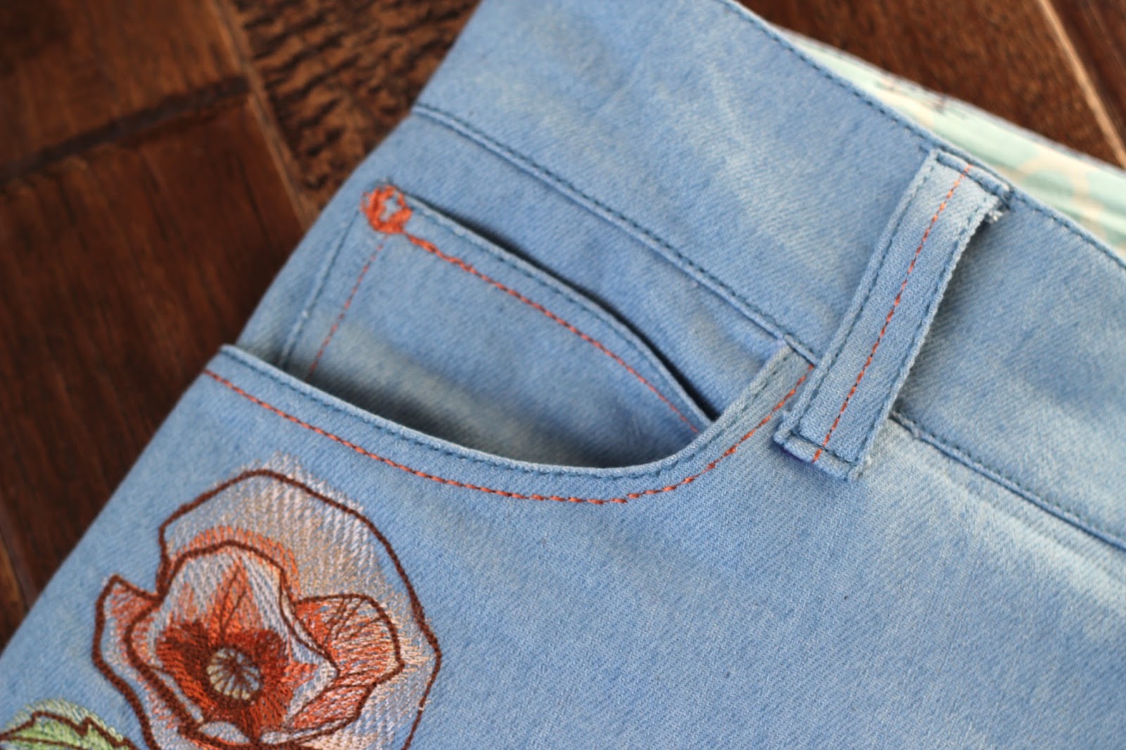 Girls in the Garden: Embroidered Ginger Jeans