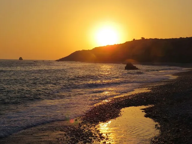 Cyprus Road Trip: Sunset at Aphrodite's Beach