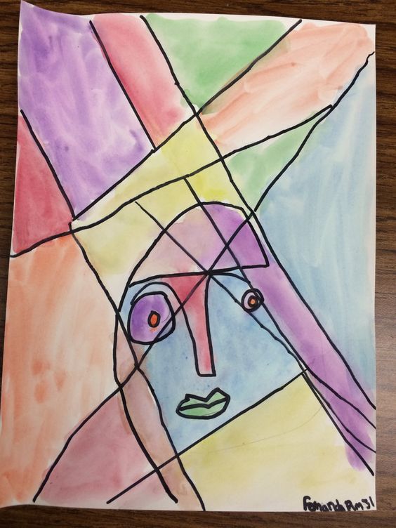 Kathy's Art Project Ideas: Picasso Portrait Inspired Art Lesson Using