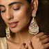 Contemporary golden designer earrings