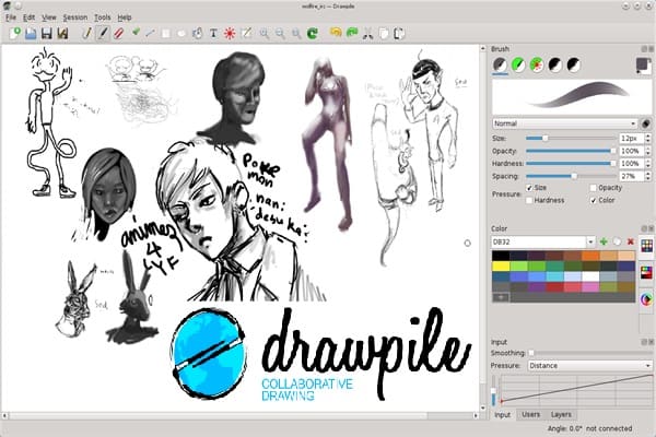 DrawPile هو تطبيق يمكّنك من استضافة جلسة رسم ومشاركة اللوحة مع أصدقائك