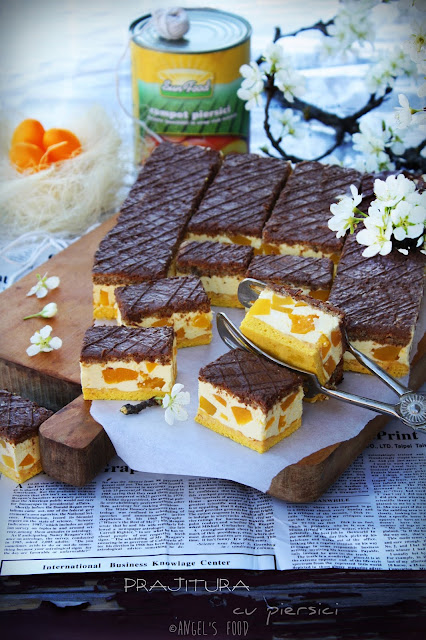 Prajitura cu crema de piersici Sun Food