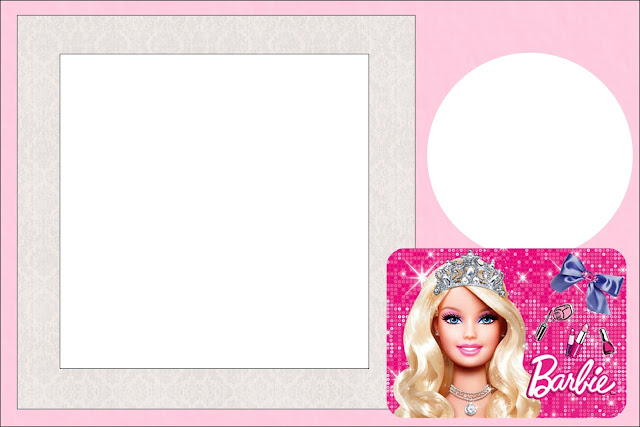 Criar convite de Barbie fundo rosa online grátis