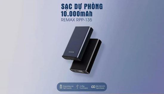 Sạc dự phòng 10000mAh Remax RPP-135