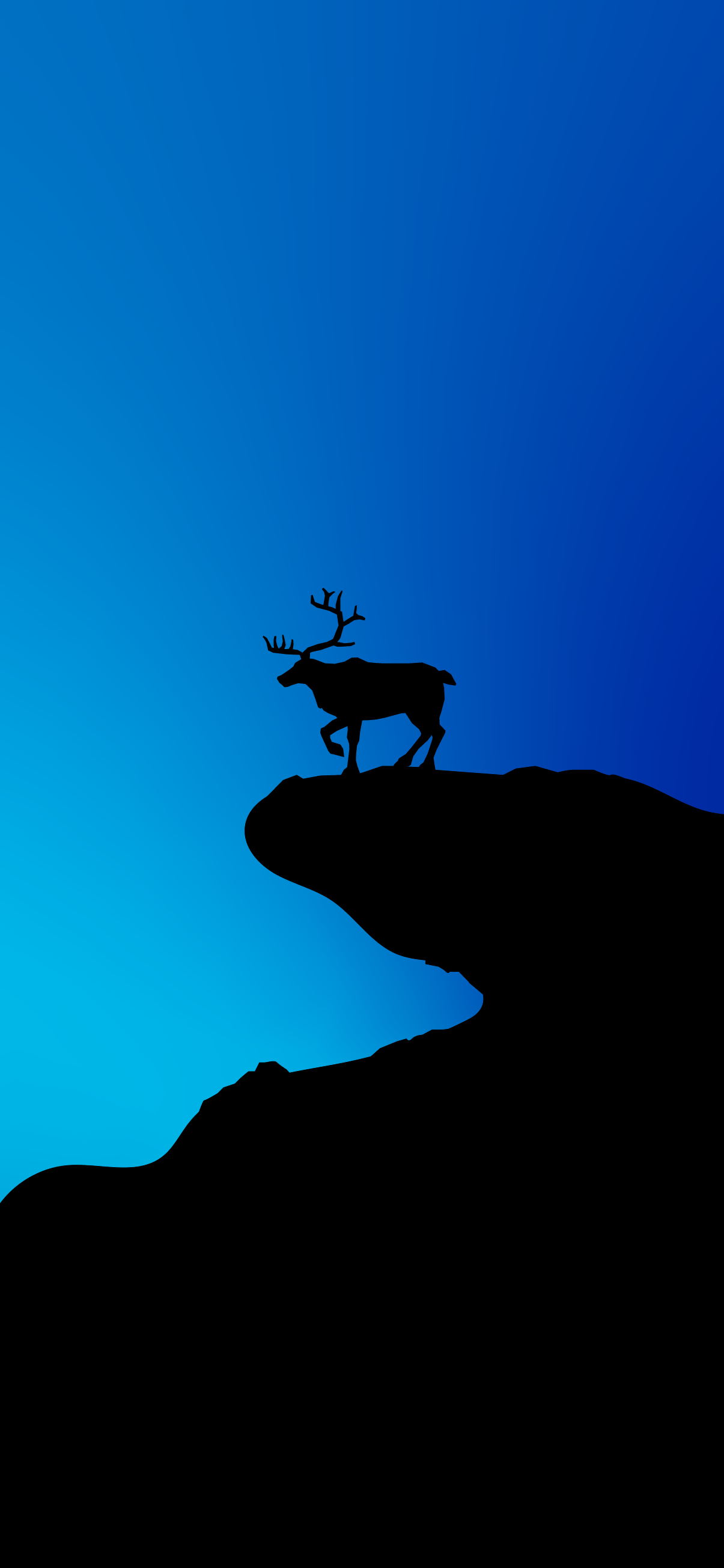 Minimalist deer silhouette iphone wallpaper hd