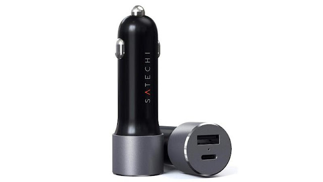 9. Satechi Type-C PD Car Charger (60W PD + 12W)