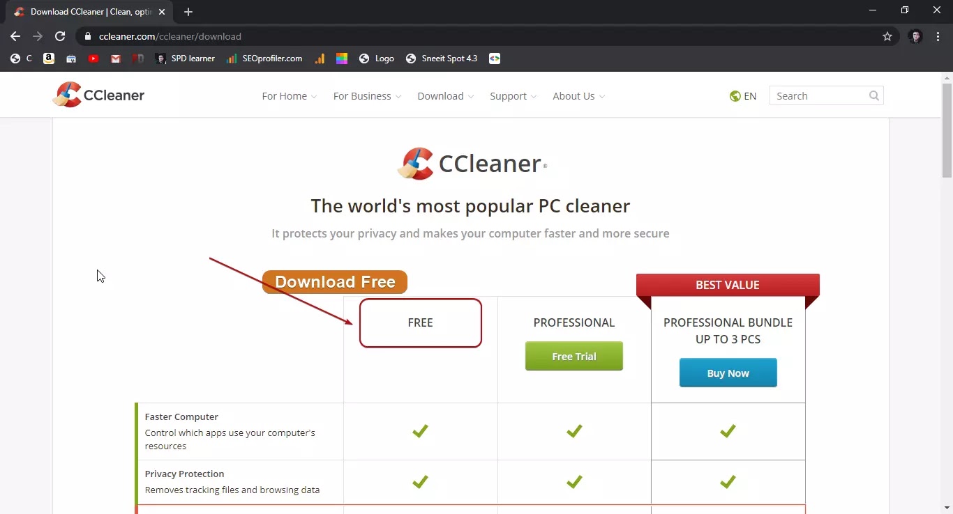 Download CCleaner for windows 10 for installation
