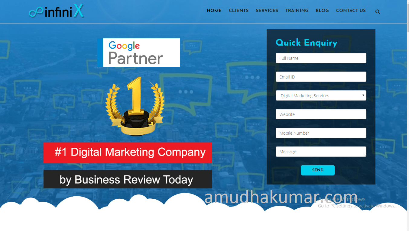 Infinix Digital Marketing Training Institute in Chennai - Amudhakumar