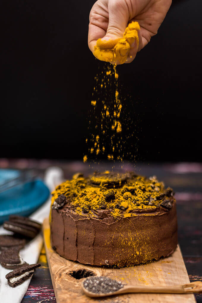 Banana Turmeric Chocolate Cake by Give Recipe