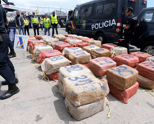 Capturan en aguas europeas un barco venezolano con 2.400 kilos de cocaína