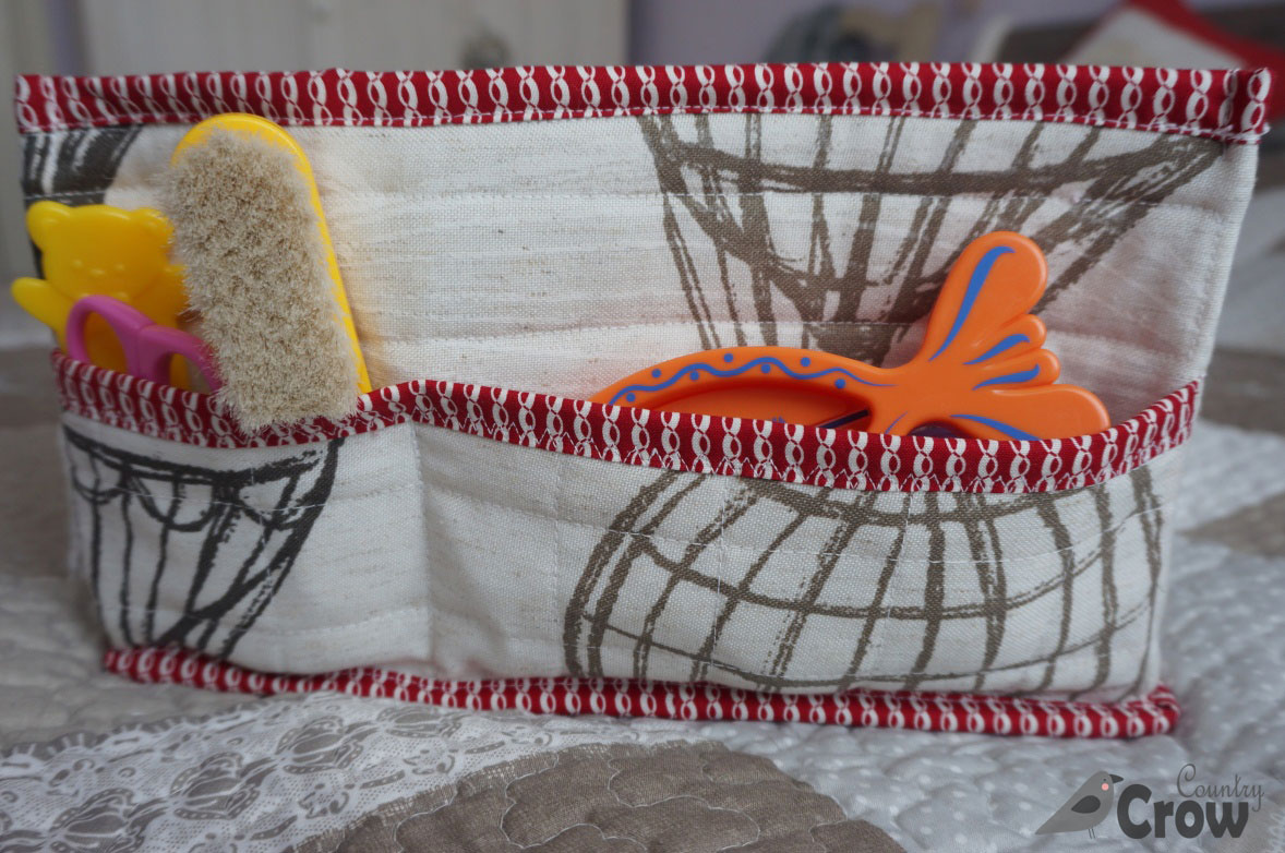 Textile Basket Текстильная корзинка Country Crow