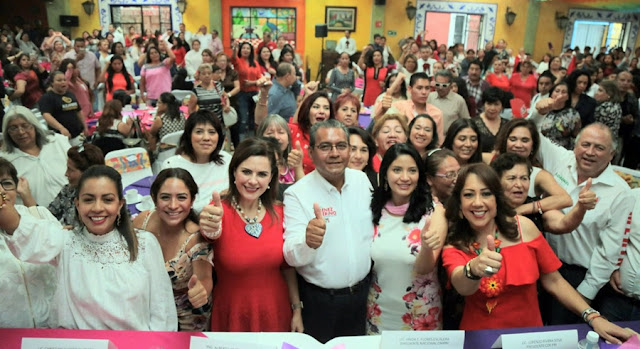 Merino recibe respaldo del Organismo Nacional de Mujeres Priistas