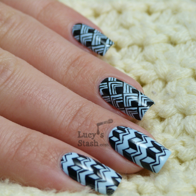 Lucy's Stash: Another patterned manicure featuring Zoya Blu! Includes ...