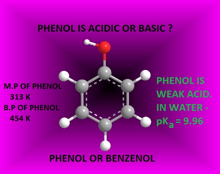 Phenol is acidic or basic and Which is stronger acid phenol or cresol