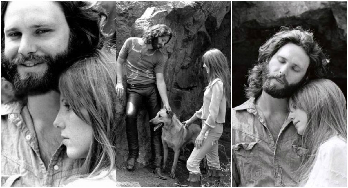 Jim Morrison And His Girlfriend Pamela Courson Taken By