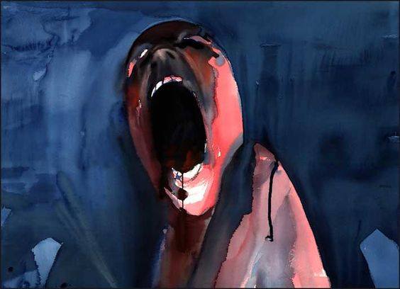 Dibujo de Gerald Scarfe que caracteriza al filme de Pink Floyd