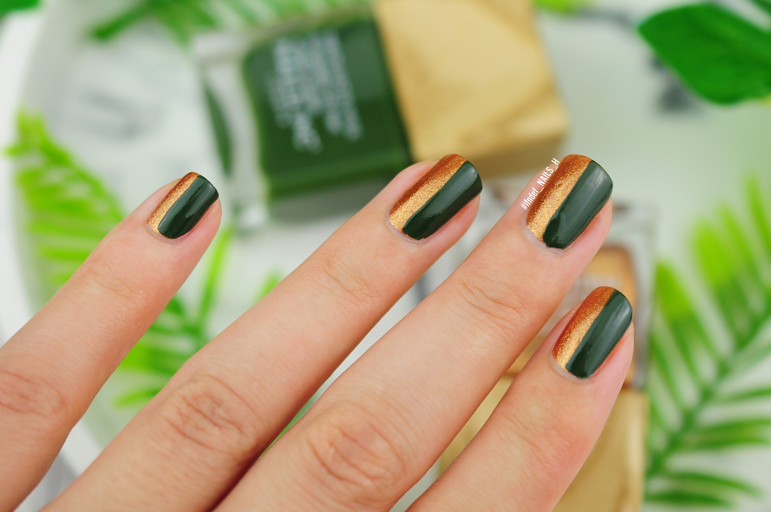 1 Nails Inc Don't Stop Be-leafing Duo Swatches Palms In the Air Grow Your Eco