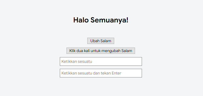 Event-Handling dengan v-on Event-Handling dengan v-on