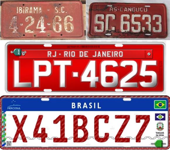 Evolução das placas de veículos no Brasil