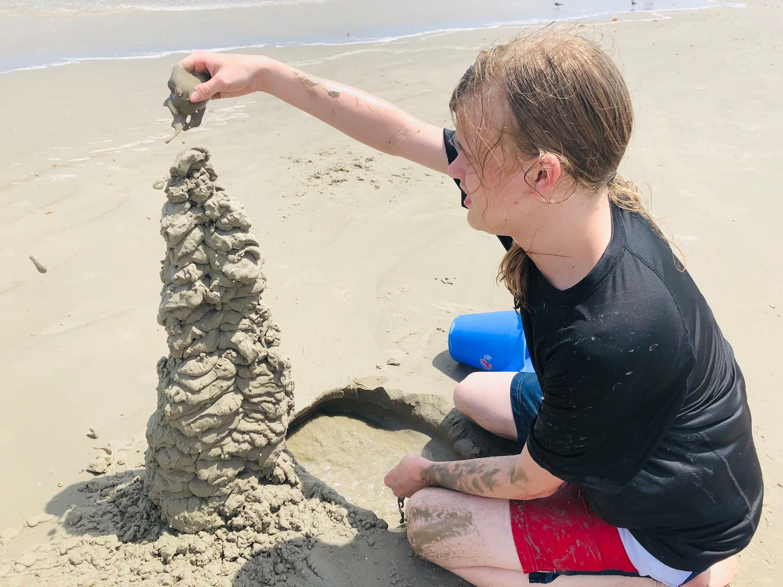 Airing My Laundry, One Post At A Time... How To Make A Drip Sand Castle