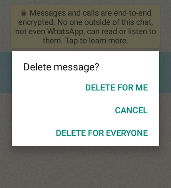 Enable delete for everyone on WhatsApp after time limit Enable delete for everyone on WhatsApp after time limit