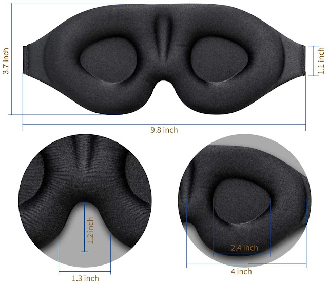 MZOO Sleep Eye Mask for Men Women, 3D Contoured Cup Sleeping Mask