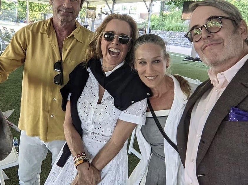 David Duchovny and Téa Leoni at son's graduation May 27, 2021