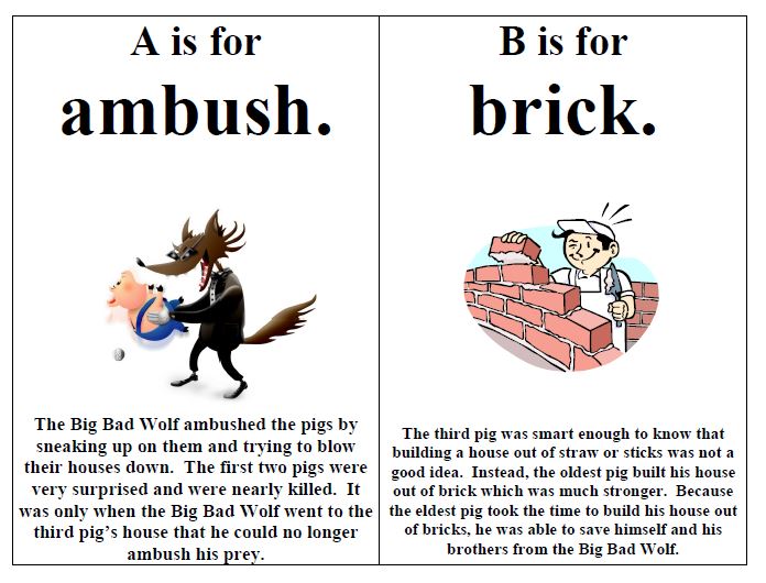 Mrs. Earl's 7th Grade English Language Arts Class Sample Page of ABC