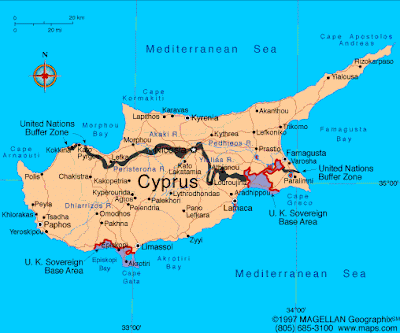 Cyprus Map Regional Political