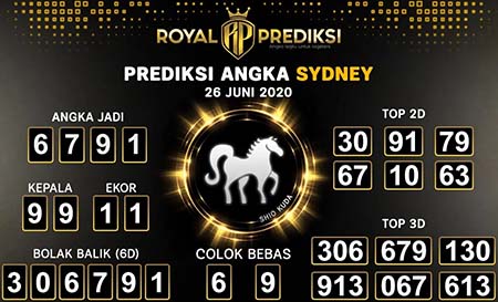 Royal Prediksi Sydney Jumat 26 Juni 2020