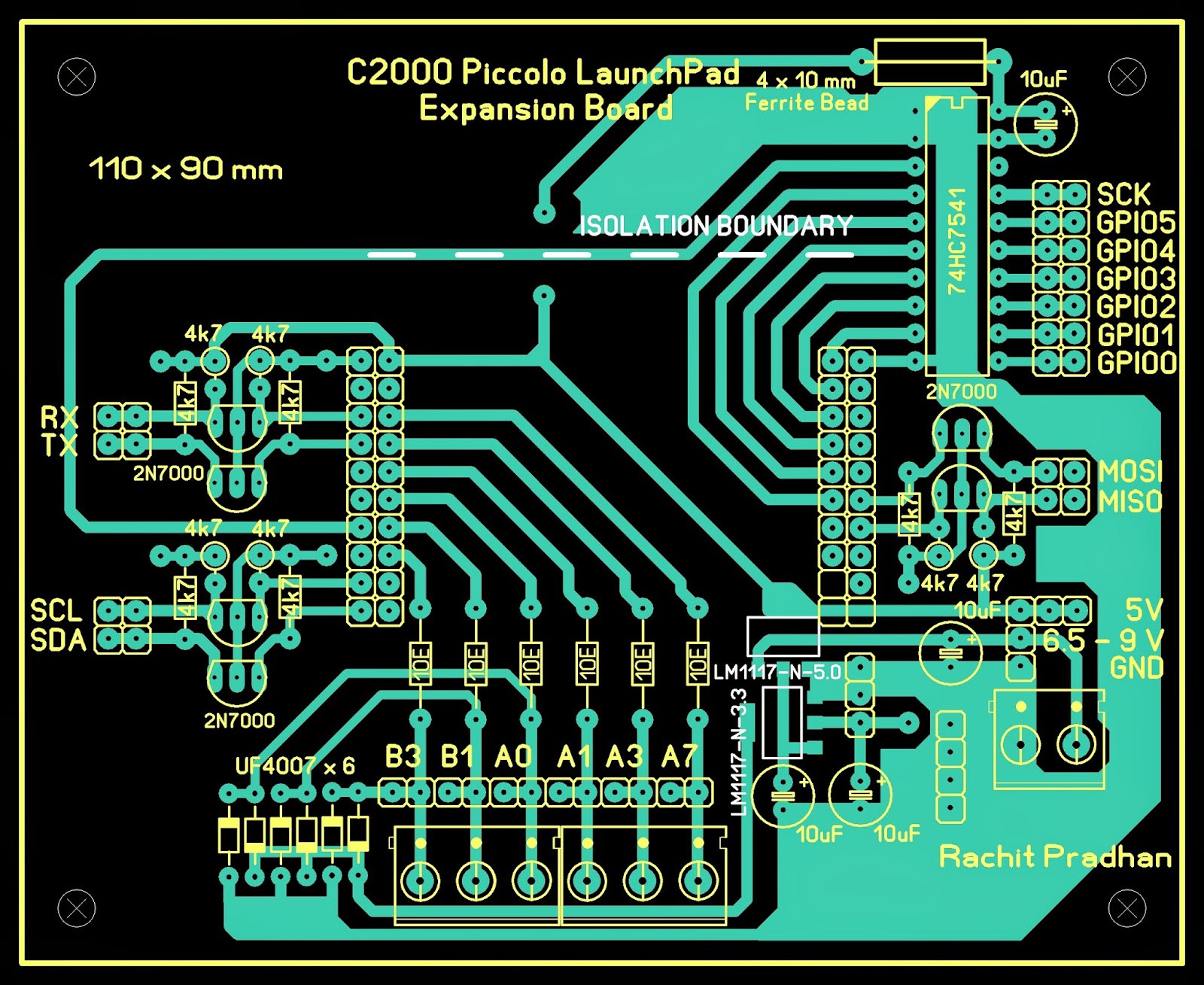 Rachit's Blog: An Expansion Board for TI's C2000 Series Piccolo LaunchPad