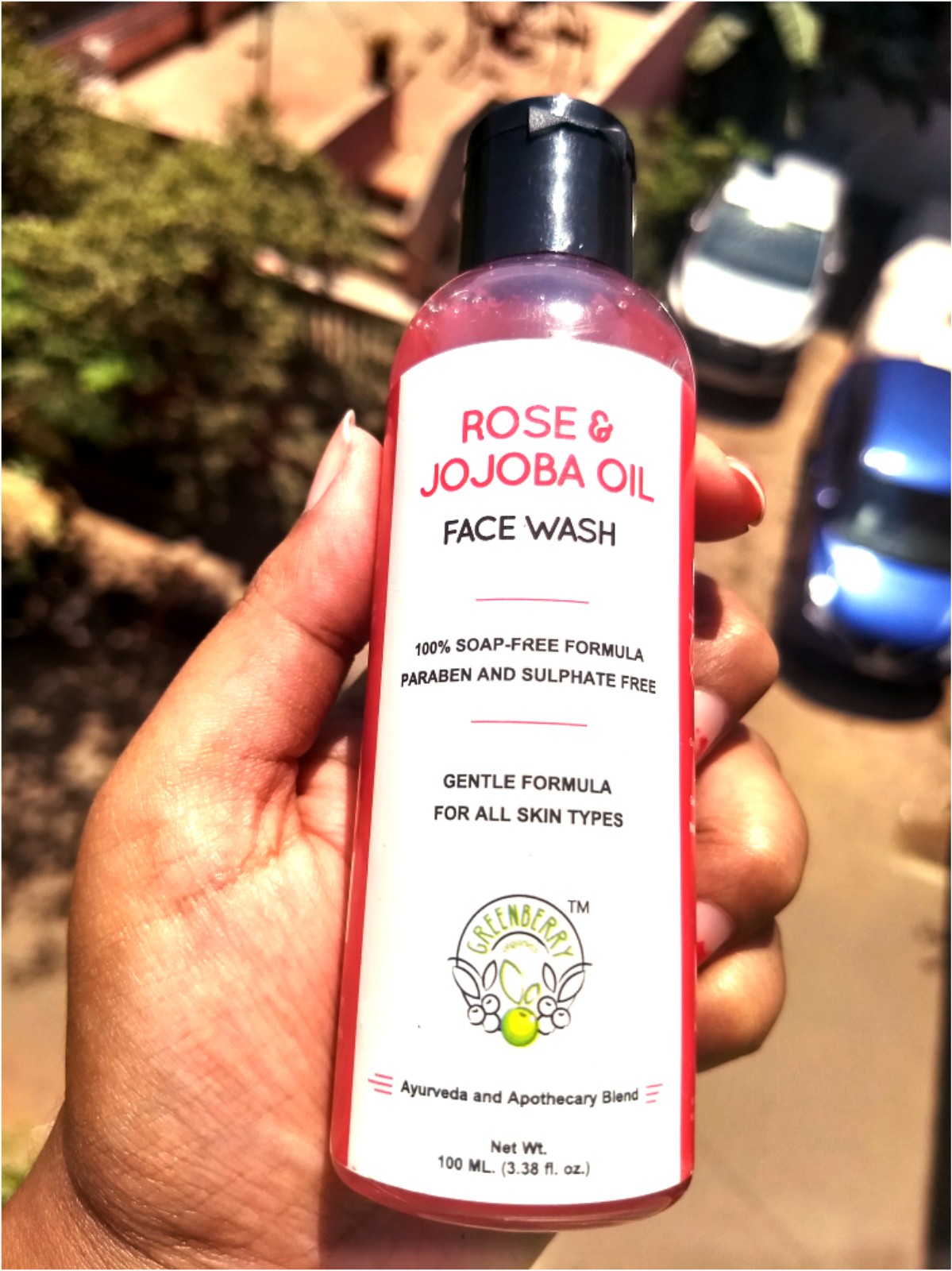 GREENBERRY ORGANICS "ROSE & JOJOBA OIL FACE WASH" review