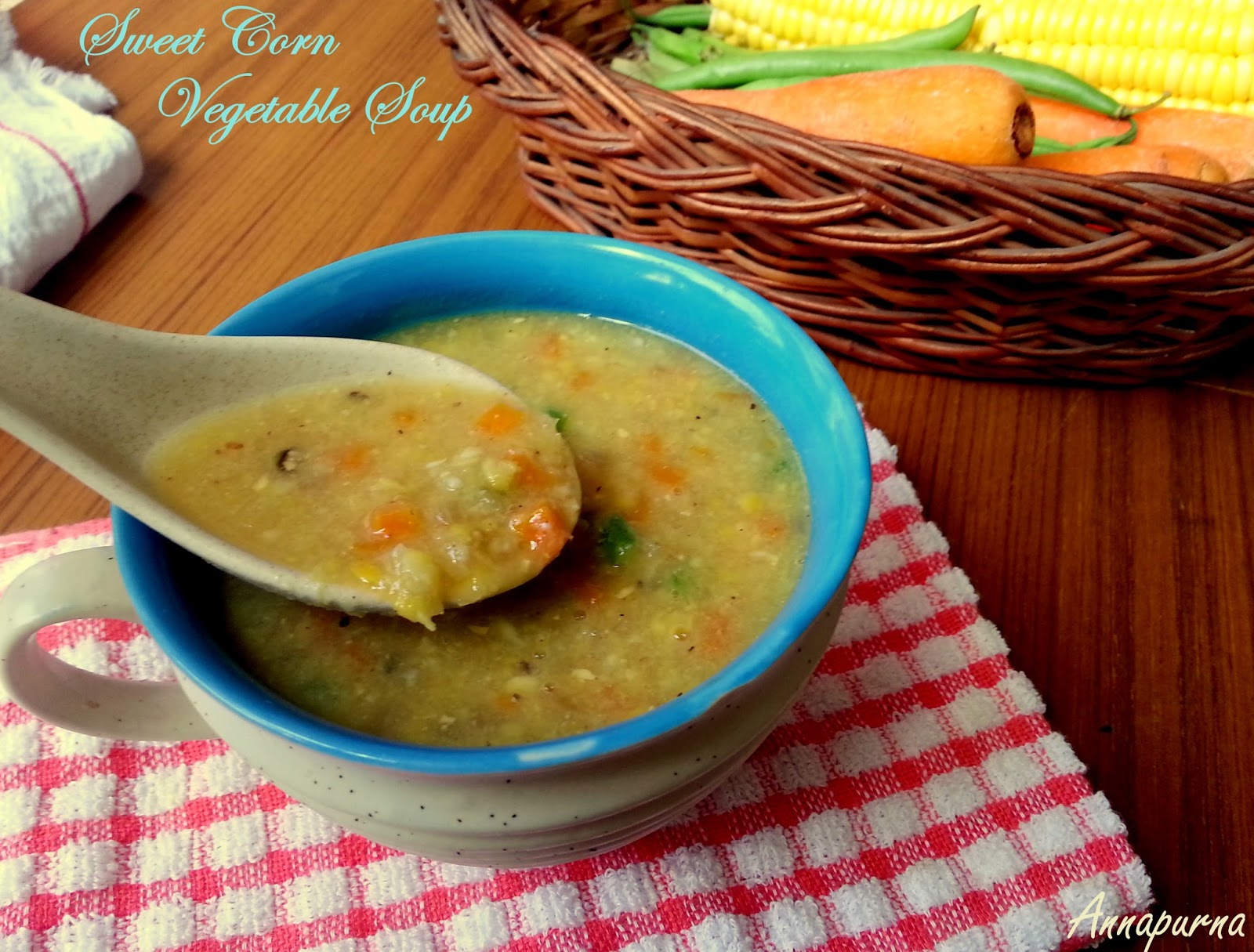 Annapurna Sweet Corn Vegetable Soup