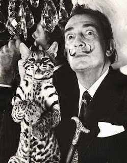 Salvador Dalí with his OCELOT
