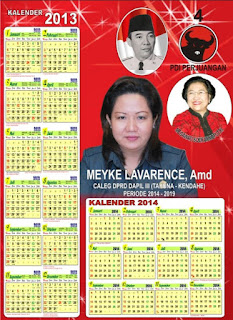 Desain Kalender 2020 Caleg