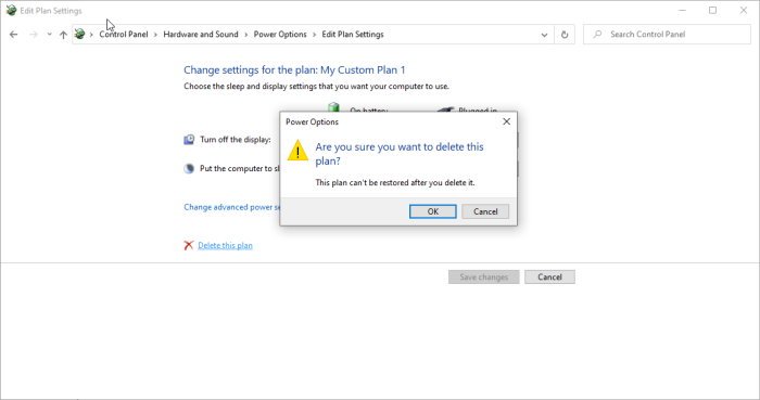 Come eliminare un piano di alimentazione in Windows 10