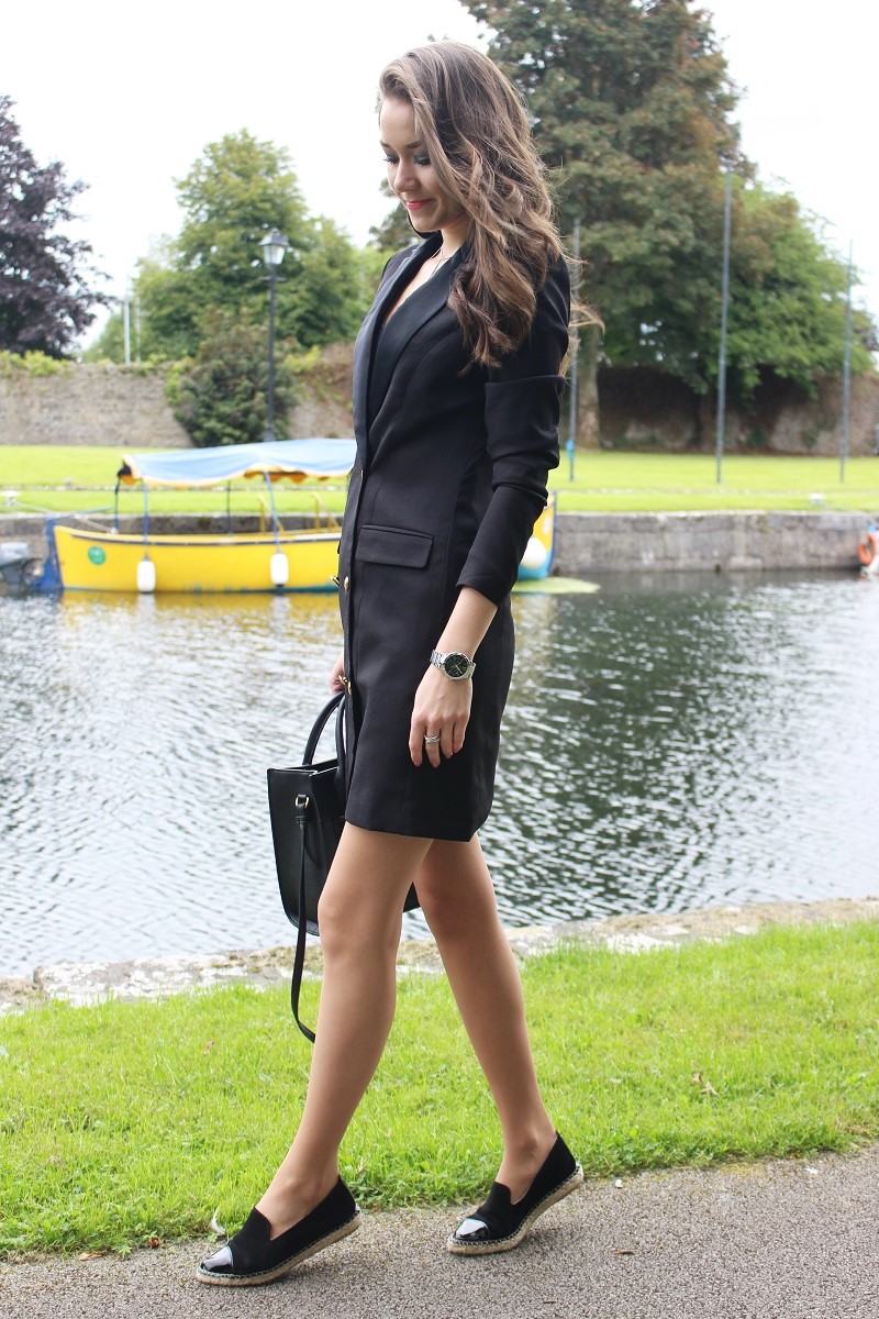 OOTD 14 All Black Everything How to Wear a Blazer Dress Sinnamona